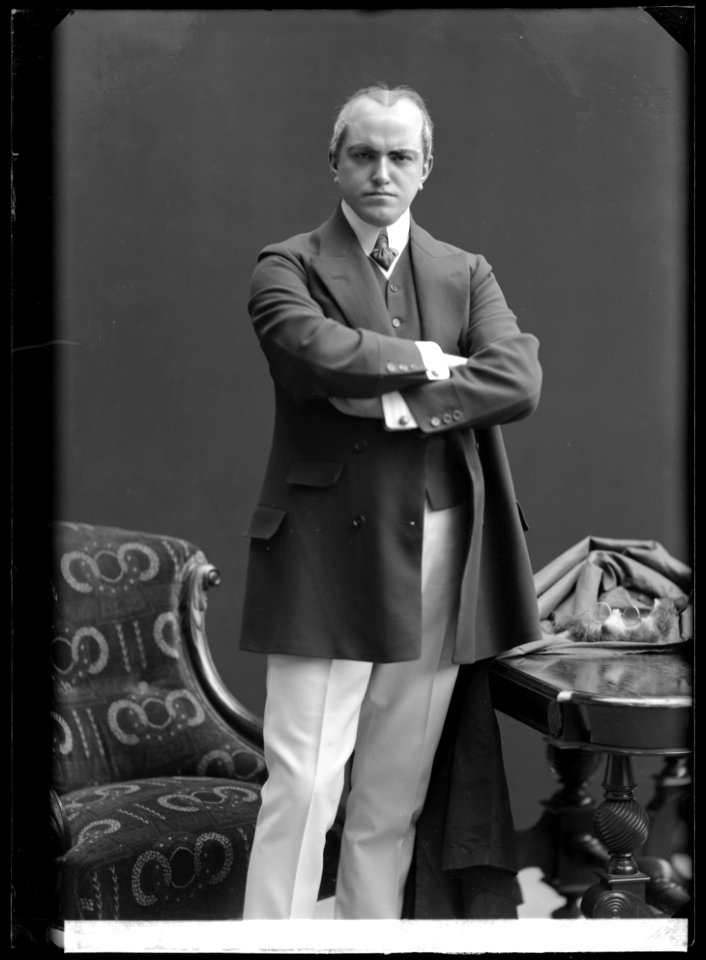 John Lindlöf in Man kan aldrig veta at Vasateatern 1908 - SMV - GL089