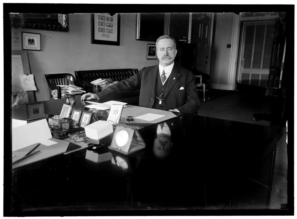 John Skelton Williams at desk LOC hec.10265