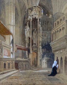 John Skinner Prout - Porche de L'eglese de Chartres