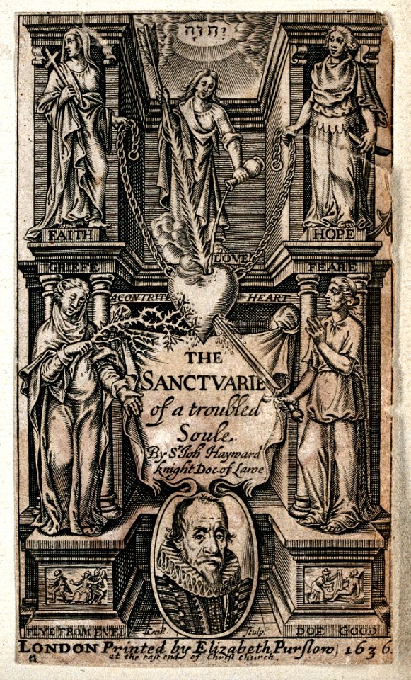 John Hayward, The sanctuarie of a troubled soule, 1636, engraved by T. Cecill, after W. Hole