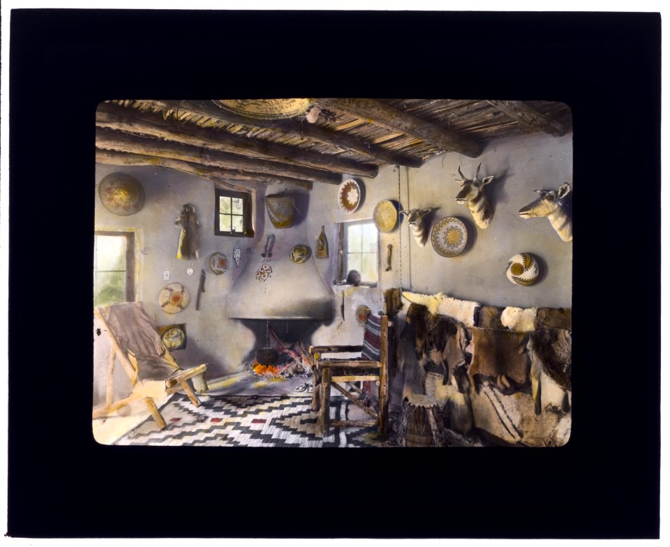 John Henry Fisher adobe, 765 West Highland Avenue, Redlands, California. Trophy room LCCN2007685035