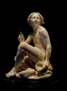 John the Baptist by Leonhard Kern, Schwabisch Hall, 1625-1650 AD, ivory - Landesmuseum Württemberg - Stuttgart, Germany - DSC03228 photo