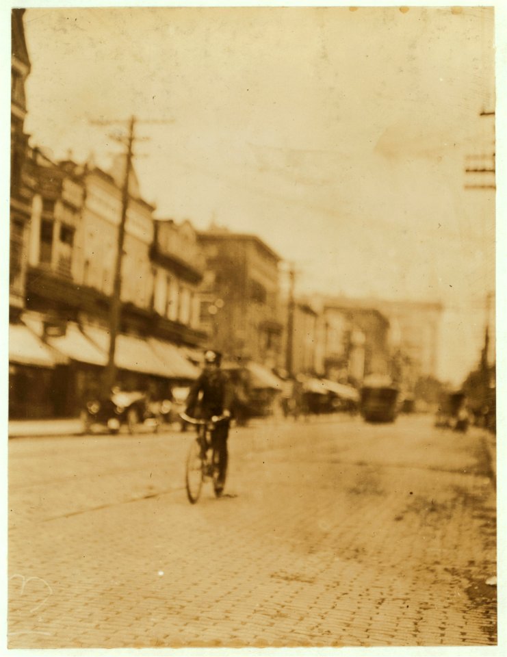 John Towers, 627 S. Connell Street. Postal Telegraph Company, Messenger -9. 15 years of age. In service 1 year. Visits houses of prostitution. Sometimes smokes. Edward F. Brown, LOC cph.3a01148