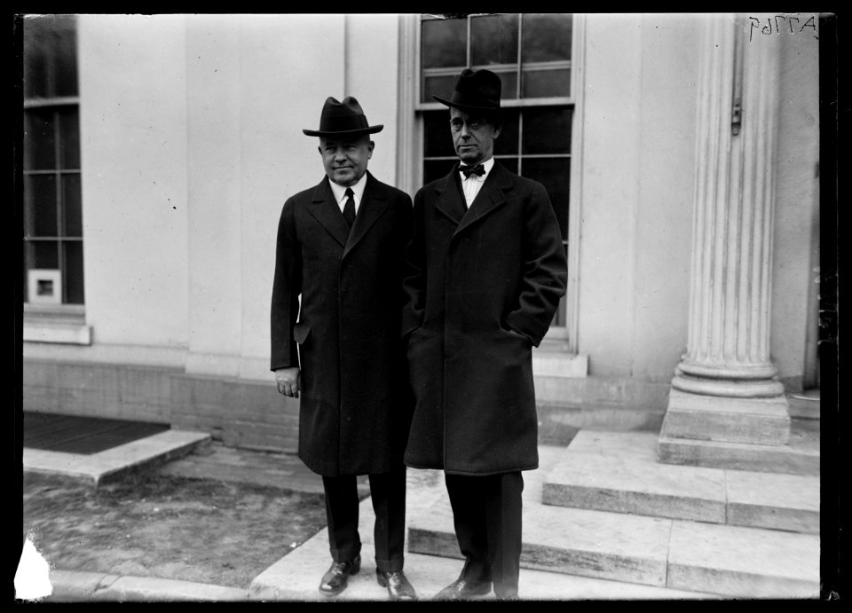 John T. Adams, left, chmn. of Republican Nat'l Party, and Senator Medill McCormick of Ill. at White House LCCN2016887089