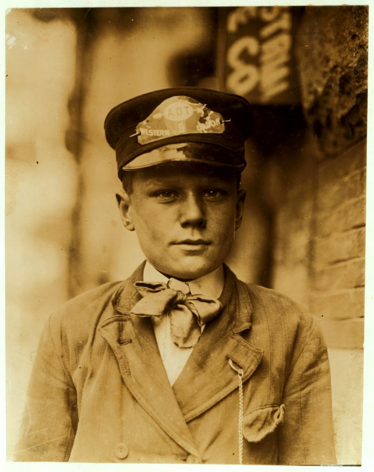John Towers, 627 S. Connell Street. Postal Telegraph Company, Messenger - 9. 15 years of age. In service 1 year. Visits houses of prostitution. Sometimes smokes. Edward F. Brown, LOC nclc.03576