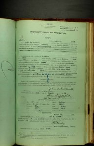 John Kenneth Caldwell 1914 passport application