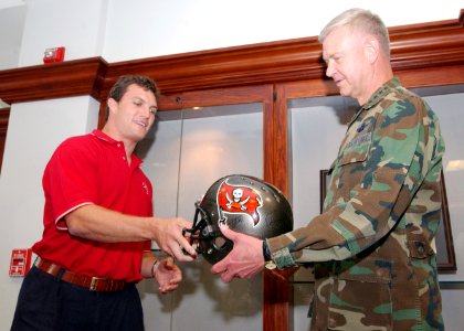 John Lynch and Gen Charles R. Holland at MacDill AFB 2003