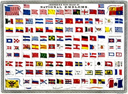 Johnson's New Chart of National Emblems 1, 1868 photo