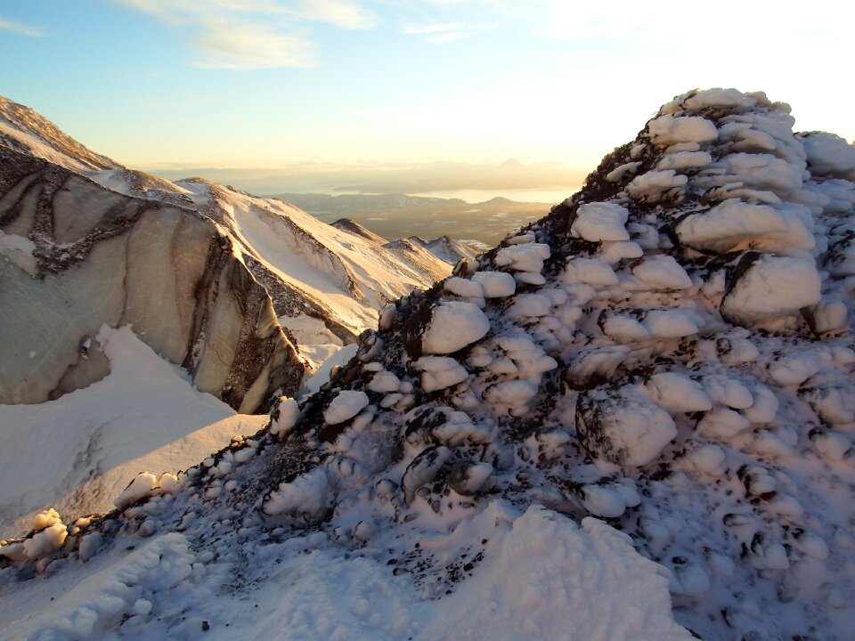 Frost snow landscape photo