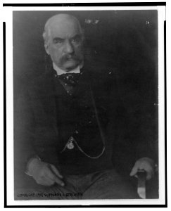 John Pierpont Morgan, half-length portrait, seated, facing slightly right LCCN93516912 photo