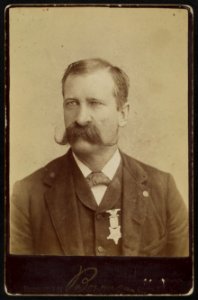 John W. January, veteran of Co. B, 14th Illinois Cavalry Regiment with medal) - Photographed by Bowman, Ottawa, Ills LCCN2016652278 photo