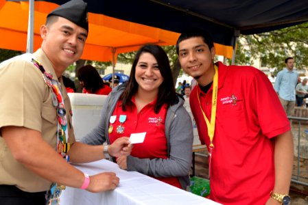 Joint Base San Antonio military ambassadors join Fiesta royalty, special guests to kick off Fiesta San Antonio 150416-N-UR169-006