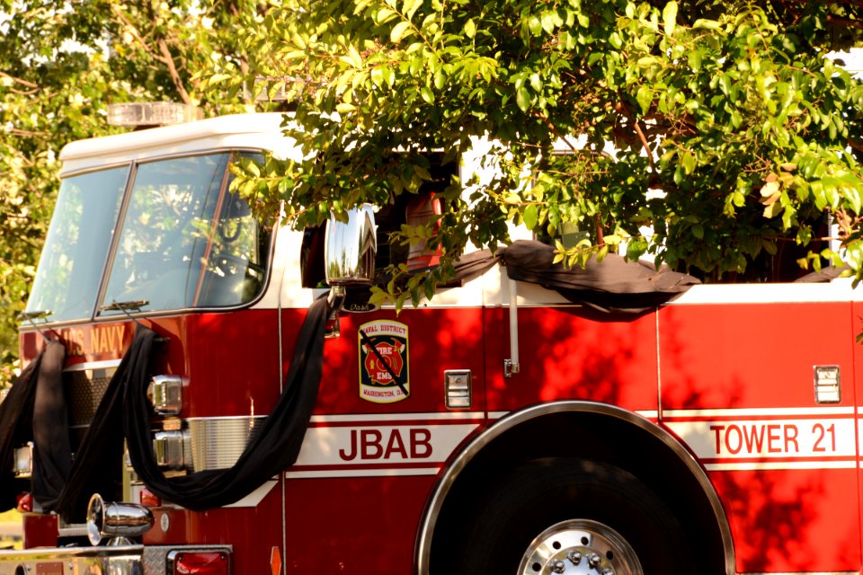 Joint Base Anacostia-Bolling-based Naval District Washington Fire and Emergency Services Tower Ladder 21 140605-N-CG900-005