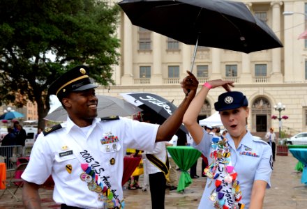 Joint Base San Antonio military ambassadors join Fiesta royalty, special guests to kick off Fiesta San Antonio 150416-N-UR169-004