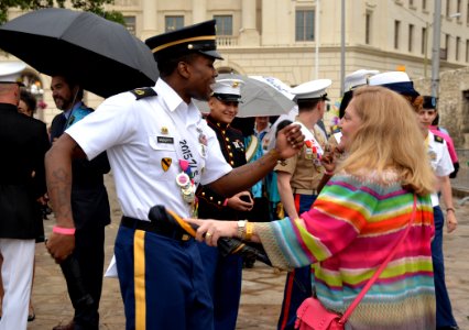 Joint Base San Antonio military ambassadors join Fiesta royalty, special guests to kick off Fiesta San Antonio 150416-N-UR169-008