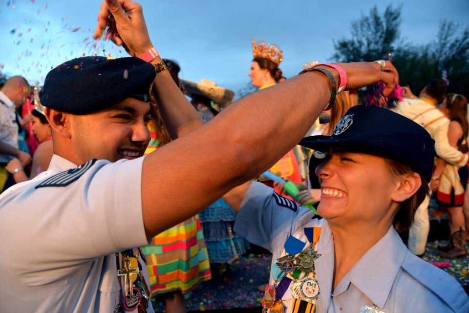 Joint Base San Antonio military ambassadors join Fiesta royalty, special guests to kick off Fiesta San Antonio 150416-N-UR169-022
