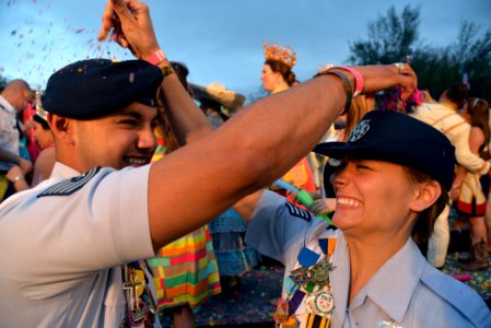 Joint Base San Antonio military ambassadors join Fiesta royalty, special guests to kick off Fiesta San Antonio 150416-N-UR169-022