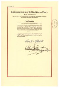 Joint Resolution Proposing the Twenty-Sixth Amendment to the United States Constitution, 03-23-1971 - 03-23-1971 (5476885948) photo