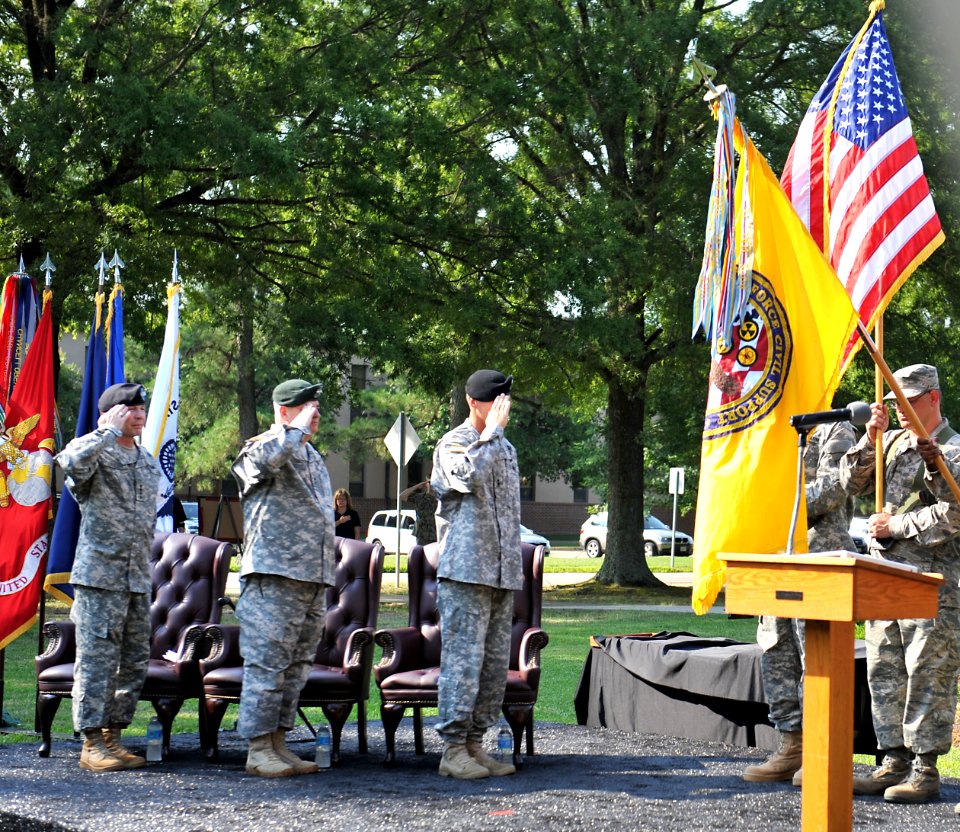 Joint Task Force Civil Support bids farewell to Mathis, welcomes Roy 140715-N-VJ282-733