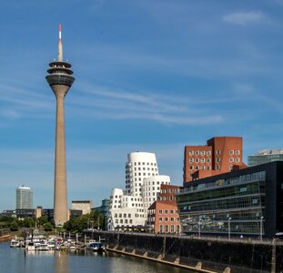 Media harbour building rhine photo