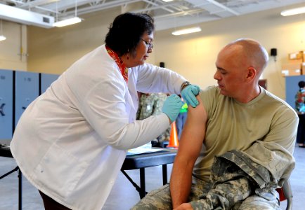 Joint Task Force Civil Support holds annual seasonal influenza immunization exercise 131017-N-VJ282-672
