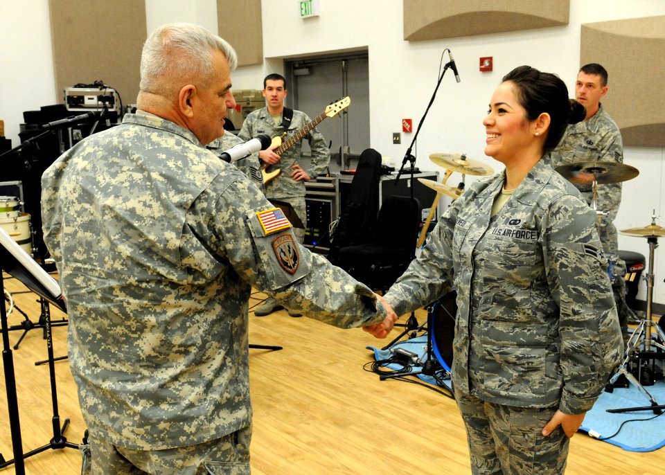 Joint Task Force Civil Support commander presents commander coins 140226-N-VJ282-142