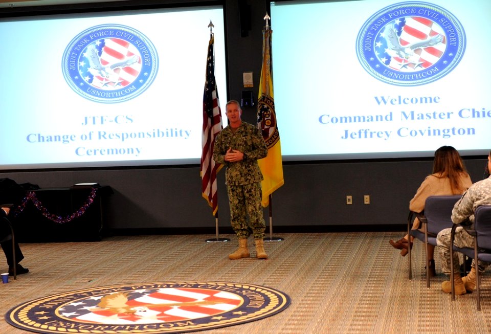 Joint Task Force Civil Support welcomes new senior enlisted leader 141114-N-VJ282-696