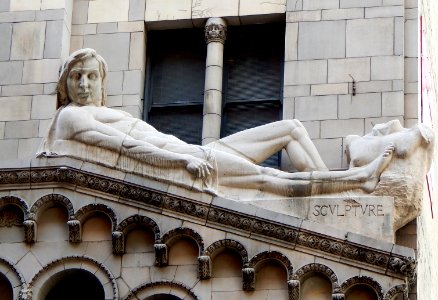 Johnson burt fine arts building facade sculpture 1