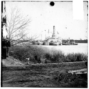 Jones' Landing, Virginia (vicinity). Mail-boat, CITY OF HUDSON on James River LOC cwpb.01895