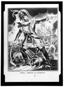 JONES, JOHN PAUL. CARTOON, 'PAUL JONES THE PIRATE,' DONE IN LONDON LCCN2016867443