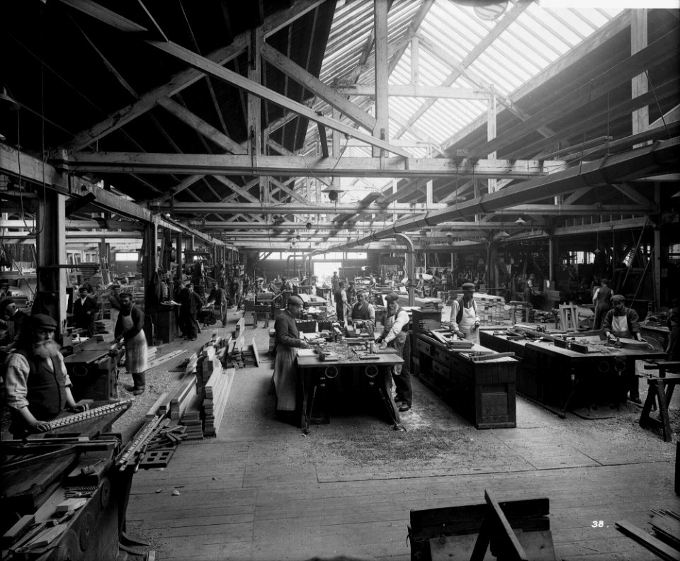 Joiners' Shop at John Brown and Co Ltd, Clydebank, 1901 RMG G10583
