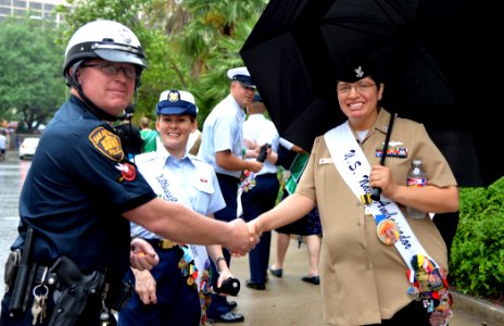 Joint Base San Antonio military ambassadors join Fiesta royalty, special guests to kick off Fiesta San Antonio 150416-N-UR169-001