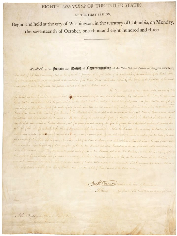 Joint Resolution Proposing the Twelfth Amendment, 12-09-1803 (6023479358)