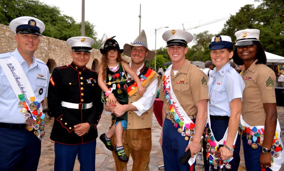 Joint Base San Antonio military ambassadors join Fiesta royalty, special guests to kick off Fiesta San Antonio 150416-N-UR169-003