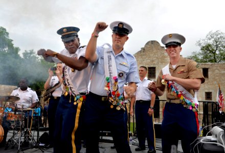 Joint Base San Antonio military ambassadors join Fiesta royalty, special guests to kick off Fiesta San Antonio 150416-N-UR169-016