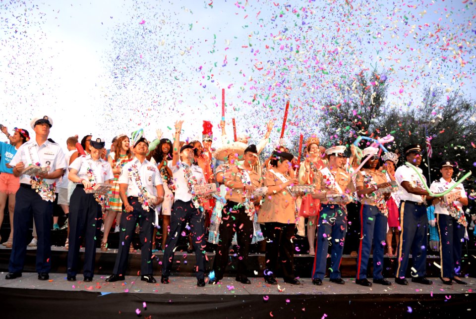 Joint Base San Antonio military ambassadors join Fiesta royalty, special guests to kickoff Fiesta San Antonio 150416-N-UR169-019