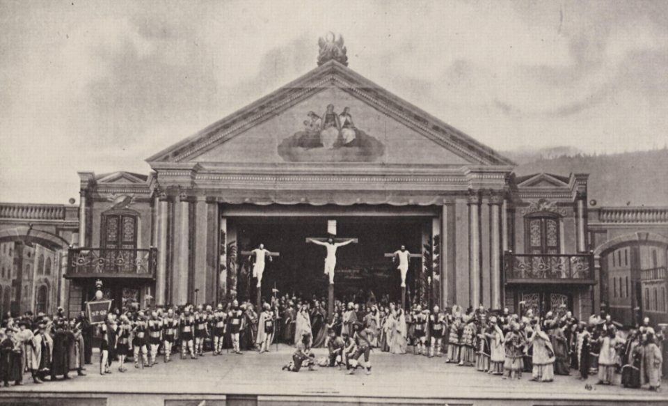 Joseph Albert Oberammergauer Passionsspiel Kreuzigung