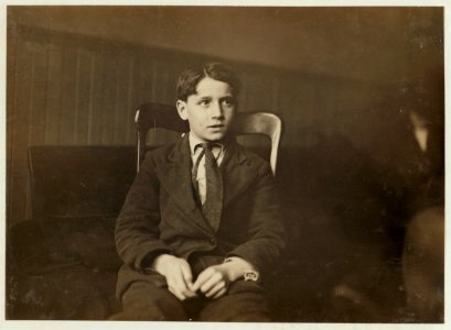 Joseph Buonasari, 207 7th Street, Buffalo, N.Y. Second Grade, School -1. 12 years old last summer. Worked on beans and apples and tomatoes in sheds and factory, getting 50 cents a day, LOC nclc.00769