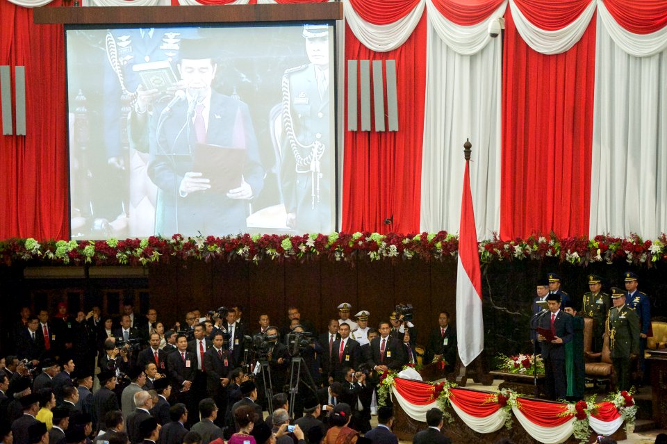 Jokowi takes oath 2014