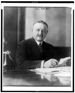 Joseph Faurot, head-and-shoulders portrait, seated at desk, facing front LCCN99401094