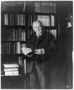 Joseph Hodges Choate, 1832-1917, three-quarter length portrait, standing, facing left, holding book LCCN2005689584
