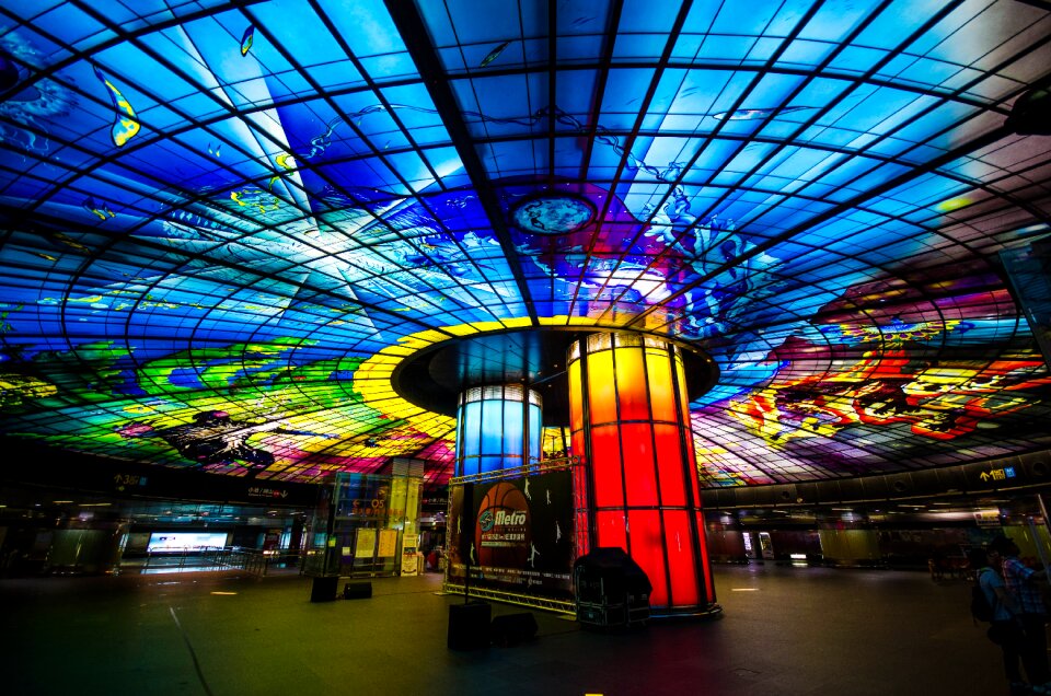Kaohsiung taiwan mrt station colorful