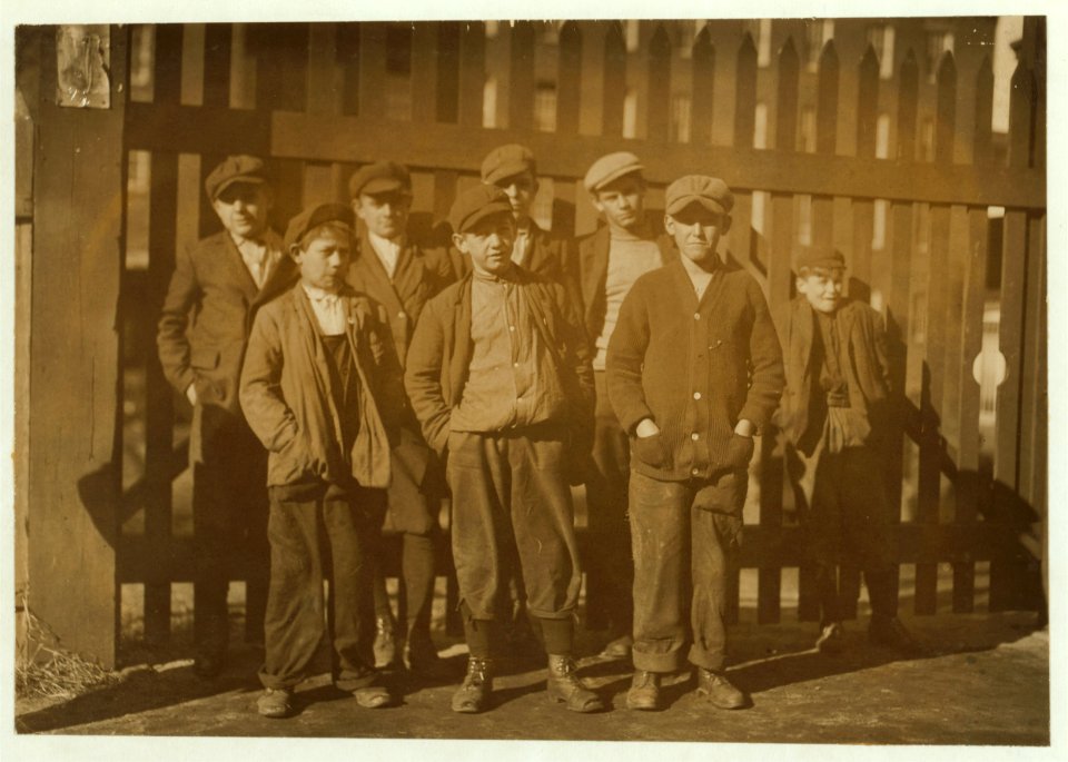 Joseph Mika, (smallest), 80 Tremont St. Spinning Room. Said, 'Two years working there.' (See 2637) Joseph Ciosek, (young), 74 School St. Six months working there. LOC nclc.02418