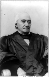 Joseph P. Bradley, Associate Justice of Supreme Court, half-length portrait, seated, facing right LCCN96514909