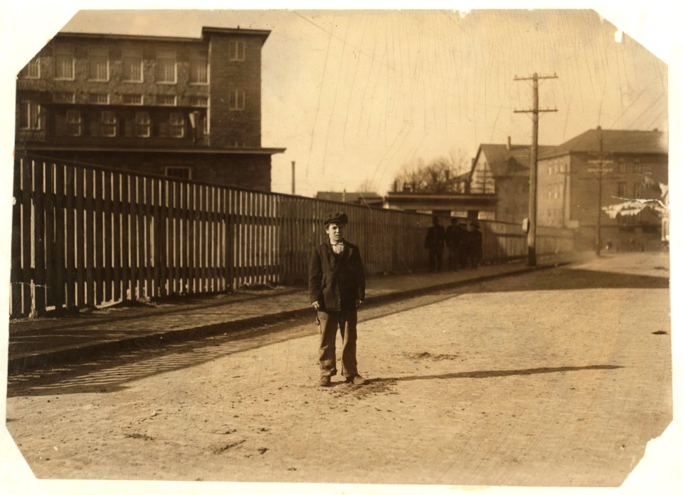 Joseph Lepage, 84 Boutwell St., (apparent(ly) 12 years old). Said he is a sweeper on first floor cotton mill, but I am not sure w(h)ether it is the Flint Mill or not. LOC nclc.02491