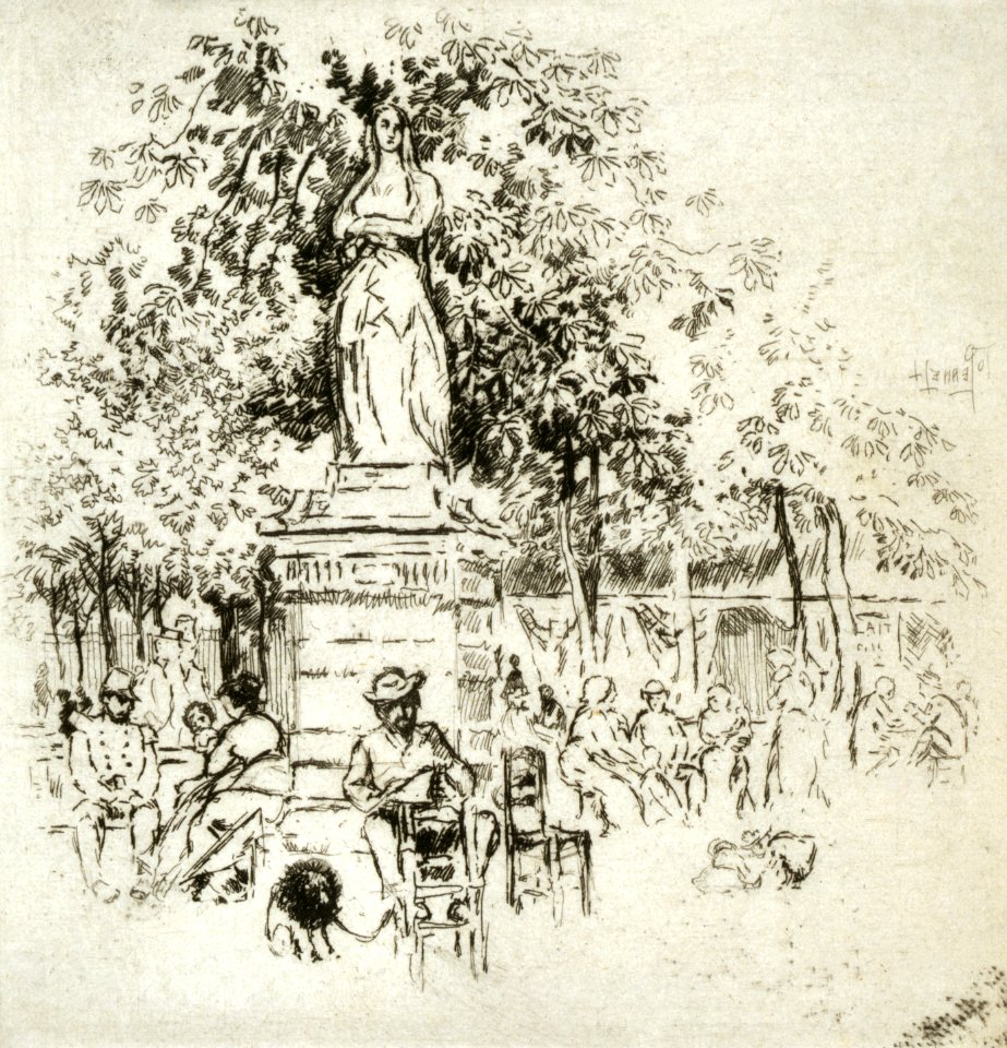 Joseph Pennell, Luxembourg gardens, 1893