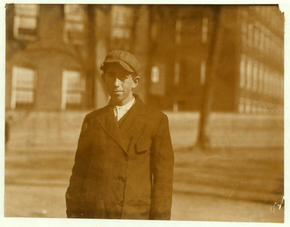 Joseph Richard (head only), 26 Wheatland St., Castle Hill, works in Spinning Room -1 fourth floor; been doffing three years; gets $7.80 a week now. LOC nclc.02398