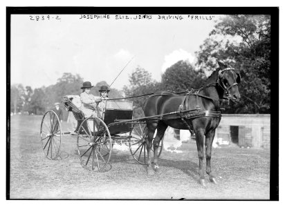 Josephine Eliz. Jenks driving Frills LCCN2014694330