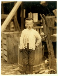 Joseph Wench, newsboy, 315 W. 2nd St. 7 years of age. Selling papers 2 years Average earnings 50 cents per week. Selling papers own choice. Earnings not needed at home. Visits saloons. Works LOC nclc.03593