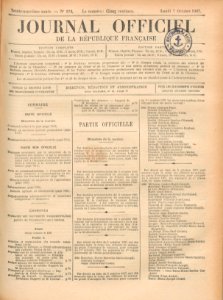 Journal officiel de la République française. Lois et décrets. Journaux officiels (Paris) 1907-10-07